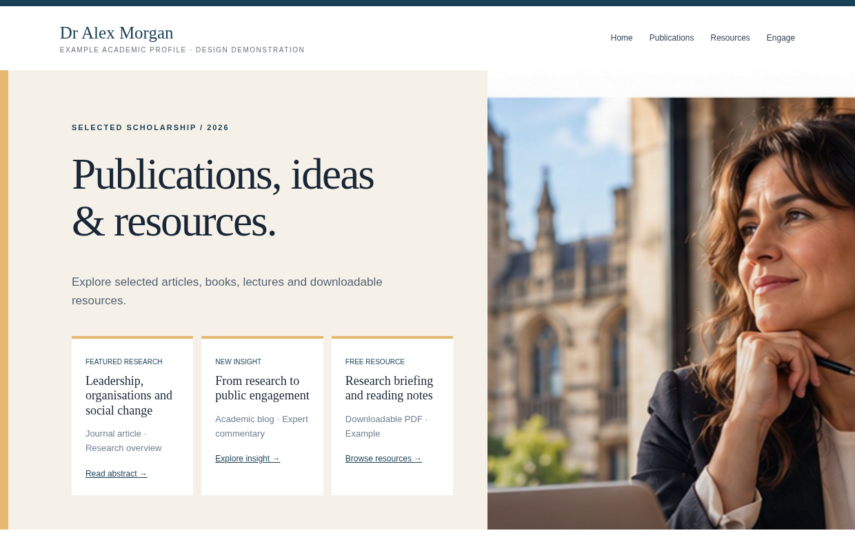 Cambridge-inspired publications sample