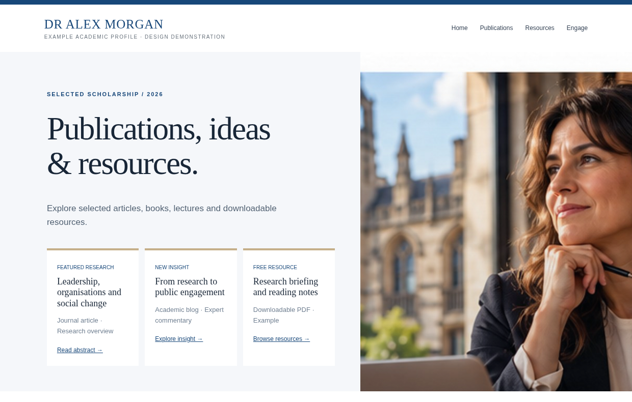 Yale-inspired publications sample